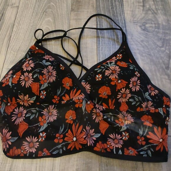 Dark Flowery Bralette - Picture 1 of 3